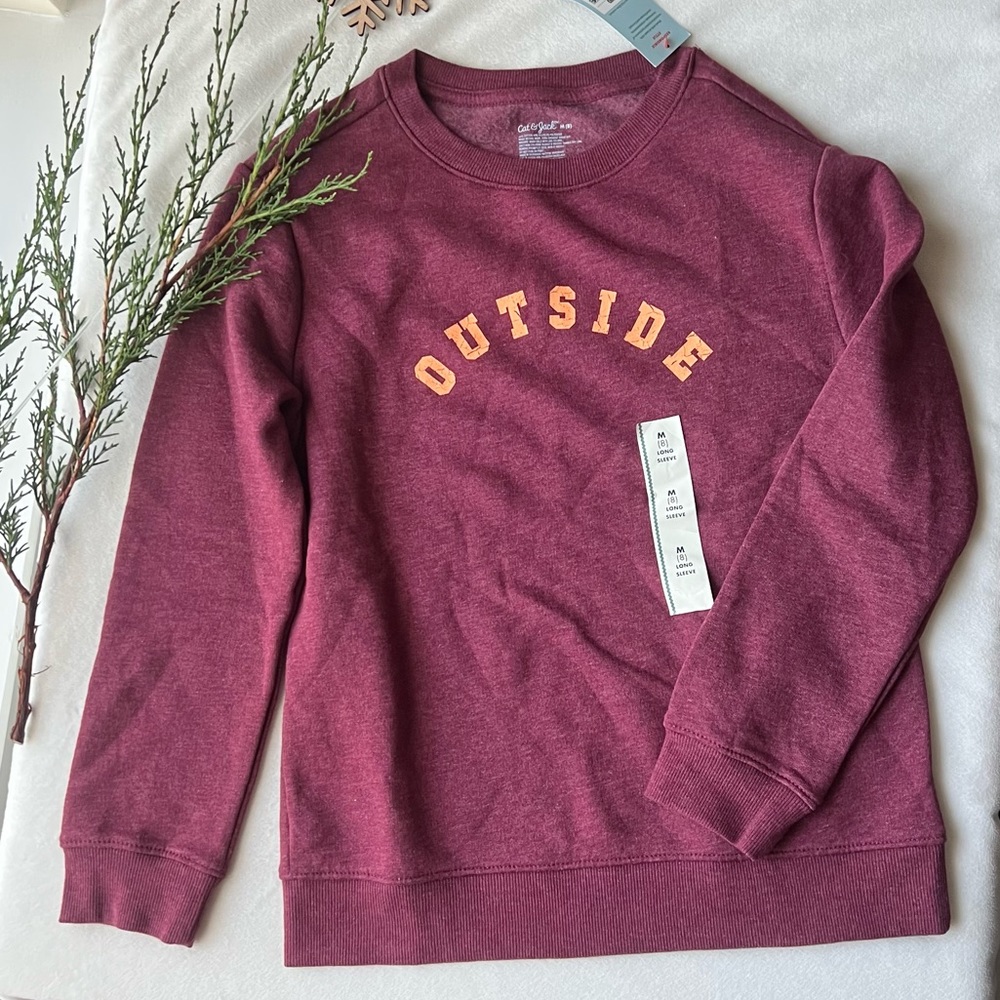 Cat & Jack Crewneck Fleece Pullover Sweatshirt Boys Size M